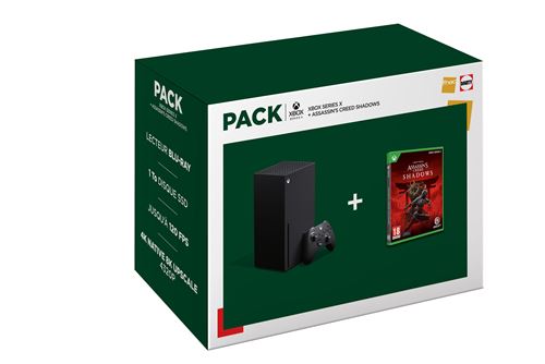 Pack Fnac Xbox Series X Noir + Assassin's Creed Shadows État correct Xbox reconditionné disponible sur Fnac