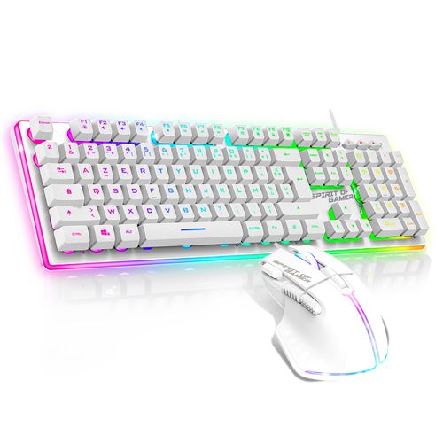 Pack gaming filaire clavier et souris Spirit Of Gamer Ultimate 600 Blanc État correct Spirit of Gamer reconditionné disponible sur Fnac