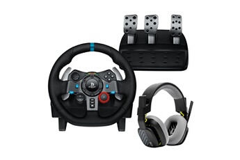 Pack gaming Volant de course et pédalier G29 Driving Force pour PS5/PS4/PC/Mac Noir + Casque Astro A10 Gen 2 Noir Bon état Logitech reconditionné disponible sur Darty