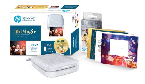 Pack Imprimante Photo HP Sprocket 200 Gris + 1 kit de 6 cartes à personnaliser, 1 planche de stickers et 20 papiers photos État correct Hewlett-Packard reconditionné disponible sur Fnac | Dero