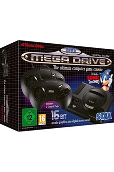 Pack Mega Drive Mini Noir Très bon état Sega reconditionné disponible sur Darty