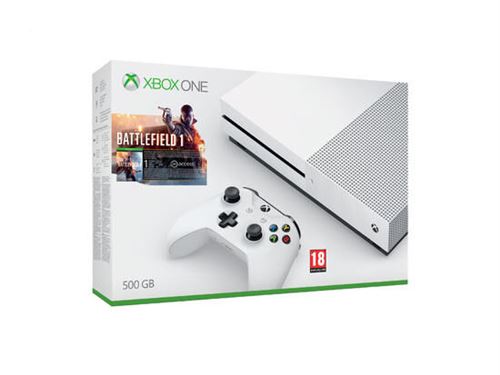 Pack Microsoft Xbox One S Battlefield 1 500 Go État correct - 324,17 € Pack Microsoft Xbox One S Battlefield 1 500 Go État correct Microsoft (en supposant que MSOF soit une abréviation reconditionné disponible sur Fnac