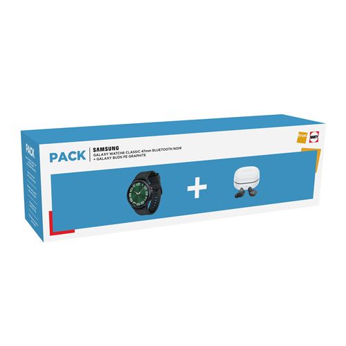 Pack Montre connectée Samsung Galaxy Watch6 Classic 47 mm Bluetooth Noir + Buds FE Graphite État correct - 314,99 € Pack Montre connectée Samsung Galaxy Watch6 Classic 47 mm Bluetooth Noir + Buds FE Graphite État correct Samsung reconditionné disponible sur Fnac | Dero