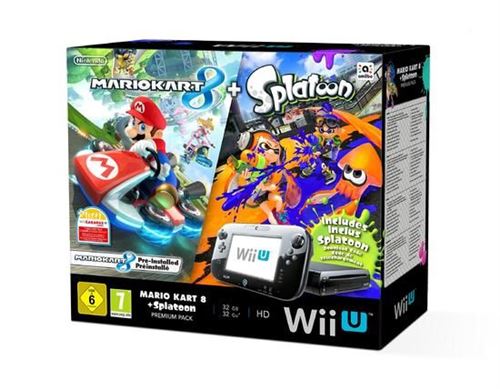 Pack Nintendo Premium Console Wii U + Mario Kart 8 + Code Splatoon État correct N/A reconditionné disponible sur Fnac