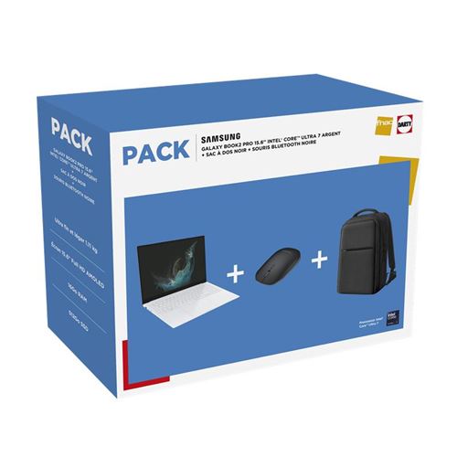 Pack PC Portable Samsung Galaxy Book2 Pro NP950XGK 15,6" Full HD Intel® Core™ Ultra 7 16 Go RAM 512 Go SSD Argent + Sac à dos Noir + Souris sans fil Bluetooth Noir État correct - 1234,99 € Pack PC Portable Samsung Galaxy Book2 Pro NP950XGK 15,6" Full HD Intel® Core™ Ultra 7 16 Go RAM 512 Go SSD Argent + Sac à dos Noir + Souris sans fil Bluetooth Noir État correct Samsung reconditionné disponible sur Fnac