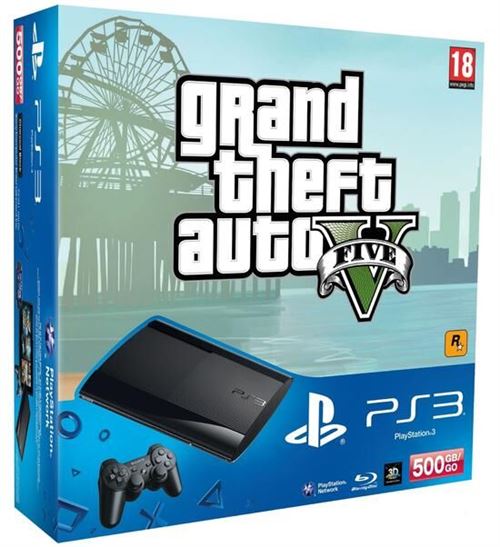 Pack PS3 500 Go Noire + Grand Theft Auto V (gta V) État correct PlayStation reconditionné disponible sur Fnac
