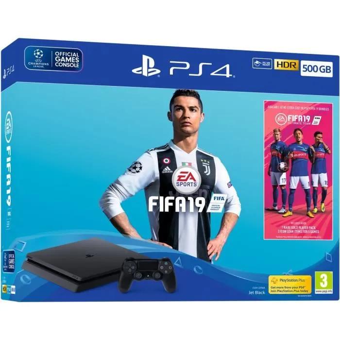 Pack PS4 500 Go Noire + FIFA 19 refurbished reconditionné disponible sur Cdiscount Seconde Vie