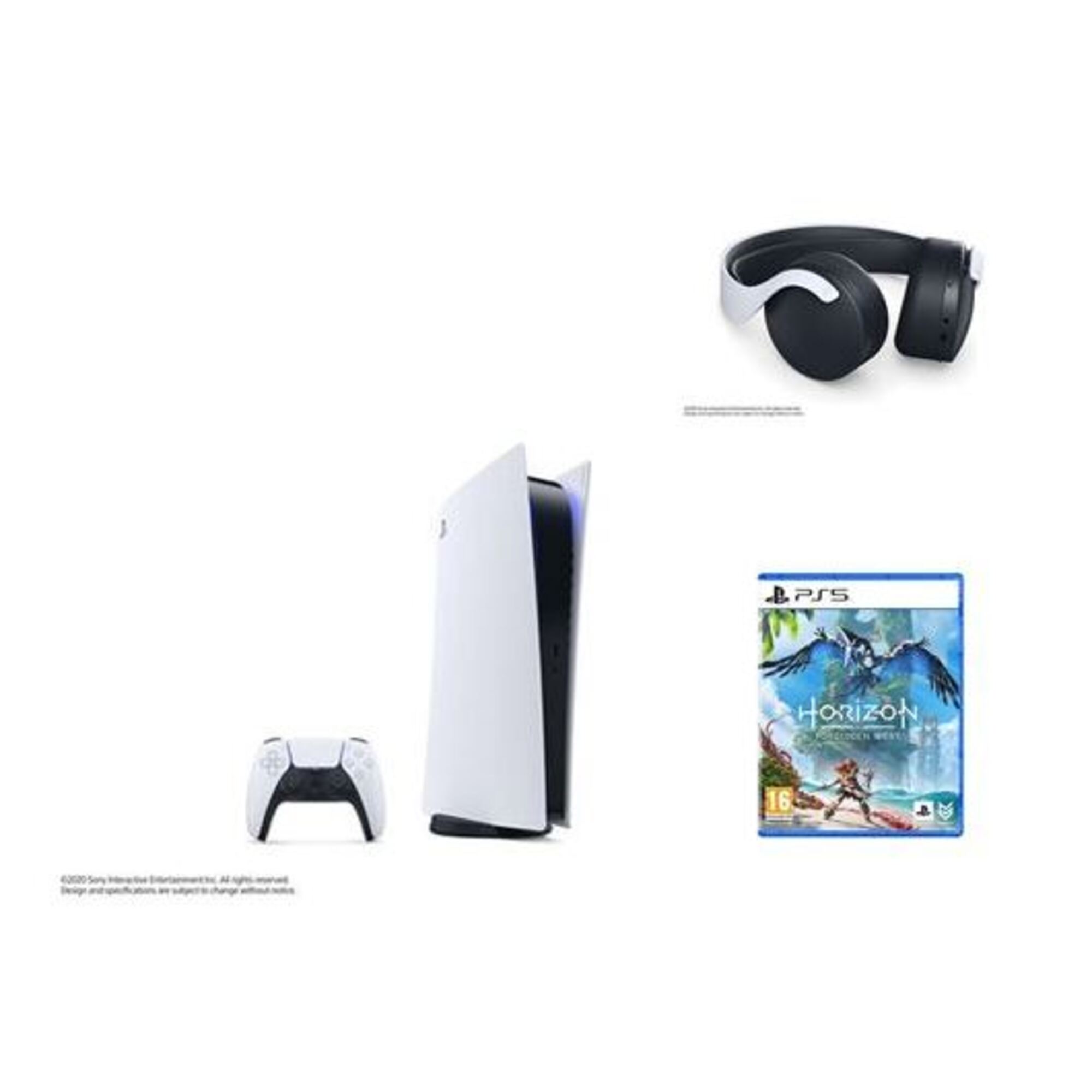 Pack PS5 & Horizon Forbidden West, Casque Pulse 3D - Console de jeux Playstation 5 (Standard) - Excellent état Parfait état Sony reconditionné disponible sur Pixmania
