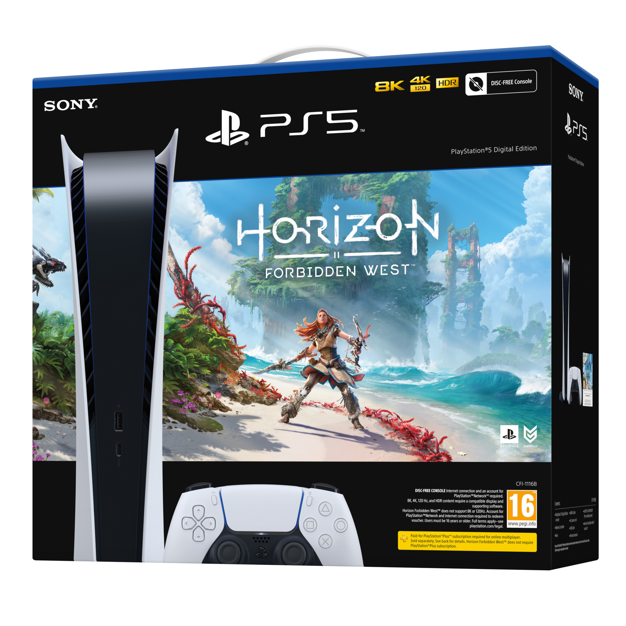 Pack PS5 & Horizon Forbidden West - Console de jeux Playstation 5 (Digitale) - Bon état Bon état Sony reconditionné disponible sur Pixmania
