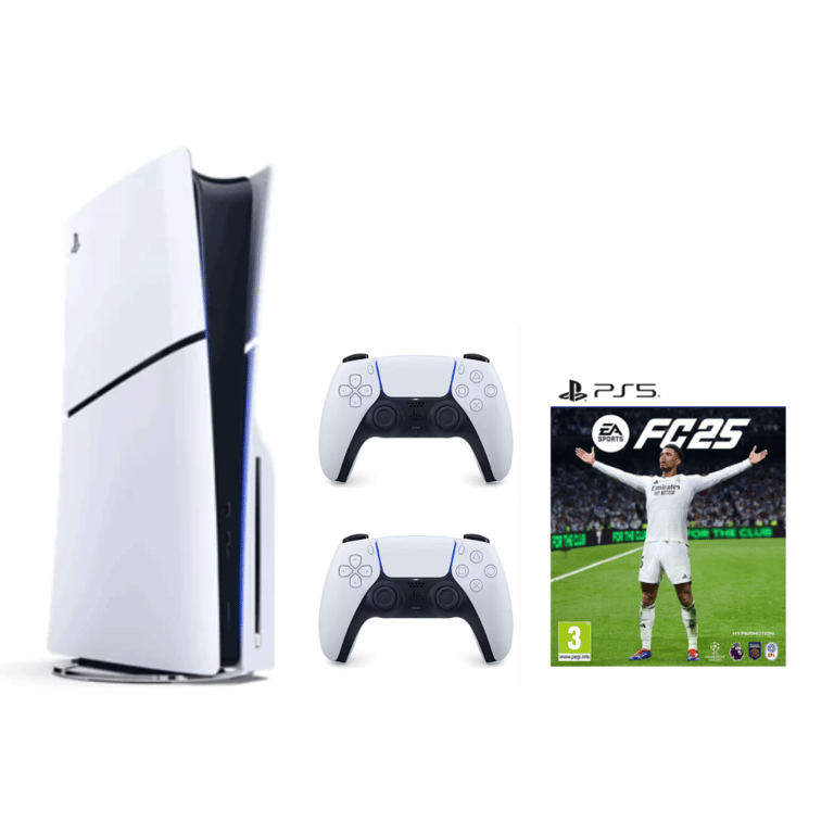 Pack PS5 Slim & 2e Manette Dualsense Blanche & EA SPORTS FC25 - Console de jeux PlayStation 5 Slim 1 To (Standard) - Excellent état Parfait état - 739,99 € Pack PS5 Slim & 2e Manette Dualsense Blanche & EA SPORTS FC25 - Console de jeux PlayStation 5 Slim 1 To (Standard) - Excellent état Parfait état Sony reconditionné disponible sur Pixmania
