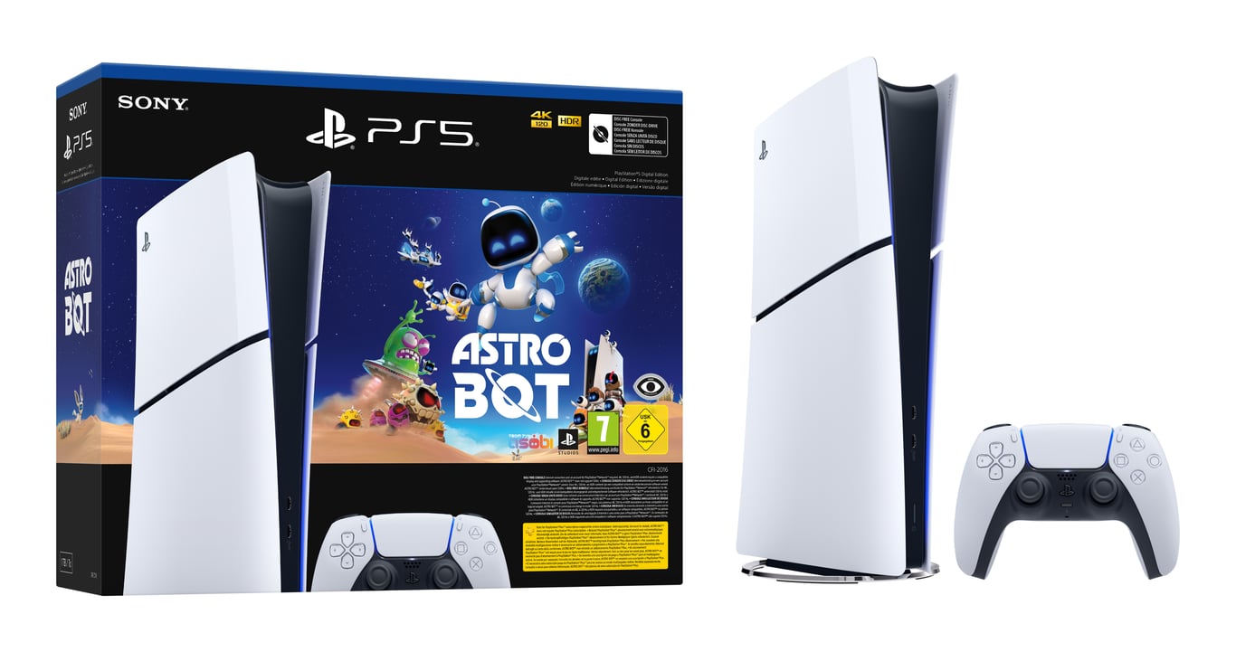 Pack PS5 Slim & Astrobot - Console de jeux PlayStation 5 Slim 1 To (Digitale) - Très bon état Très bon état - 699,99 € Pack PS5 Slim & Astrobot - Console de jeux PlayStation 5 Slim 1 To (Digitale) - Très bon état Très bon état Sony reconditionné disponible sur Pixmania