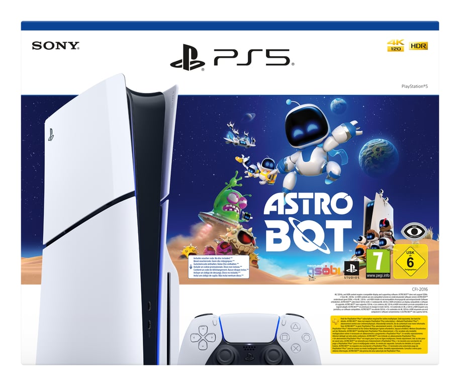 Pack PS5 Slim & Astrobot - Console de jeux PlayStation 5 Slim 1 To (Standard) - Très bon état Très bon état Sony reconditionné disponible sur Pixmania