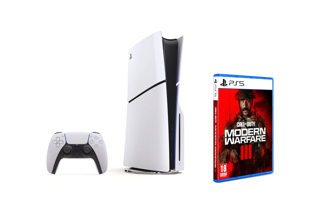 Pack PS5 Slim & Call of Duty: Modern Warfare III - Console de Jeux Playstation 5 Slim (Standard) 1 To, Blanc - Excellent état Parfait état Sony reconditionné disponible sur Pixmania