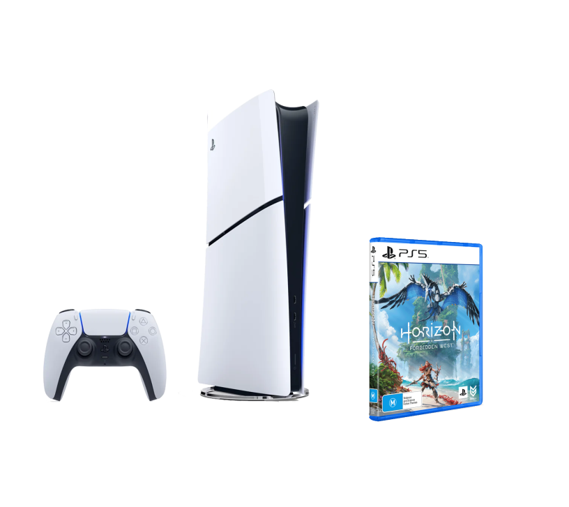 Pack PS5 Slim & Horizon Forbidden West - Console de Jeux Playstation 5 Slim (Digitale) 1 To, Blanc - Excellent état Parfait état - 719,99 € Pack PS5 Slim & Horizon Forbidden West - Console de Jeux Playstation 5 Slim (Digitale) 1 To, Blanc - Excellent état Parfait état Sony reconditionné disponible sur Pixmania