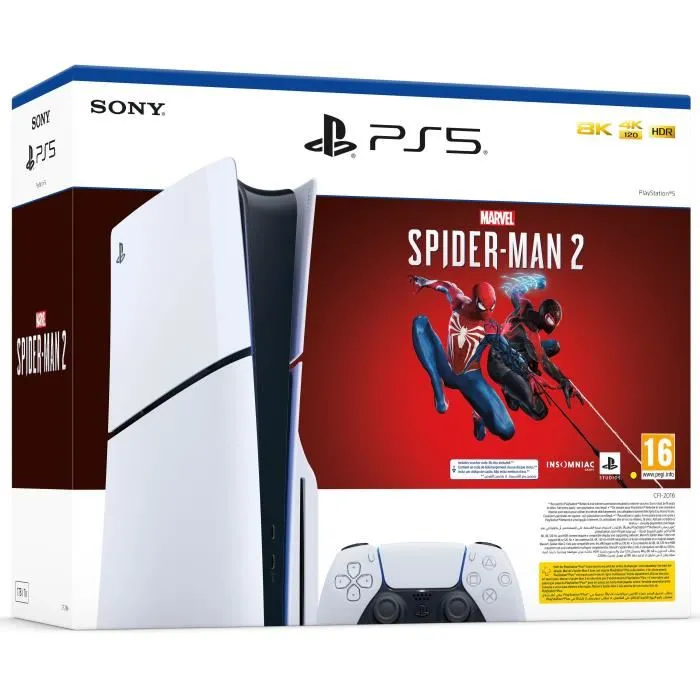 Pack PS5 Slim & Marvel's Spider-man 2 - Console de jeux PlayStation 5 Slim 1 To (Standard) - Très bon état Très bon état Sony reconditionné disponible sur Pixmania