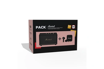 Pack sans fil Bluetooth Acton III Noir + Ecouteurs sans fil Bluetooth Minor IV Noir Très bon état Marshall reconditionné disponible sur Darty | Dero