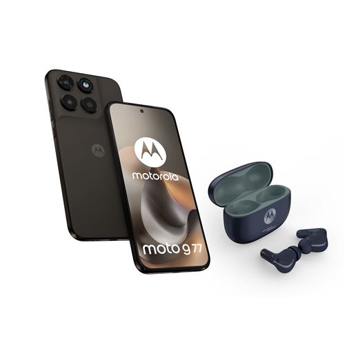 Pack Smartphone Motorola Moto G77 6.78" 5G Double SIM 256 Go Noir + Ecouteurs Motorola Buds 2 Plus Noir État correct Motorola reconditionné disponible sur Fnac