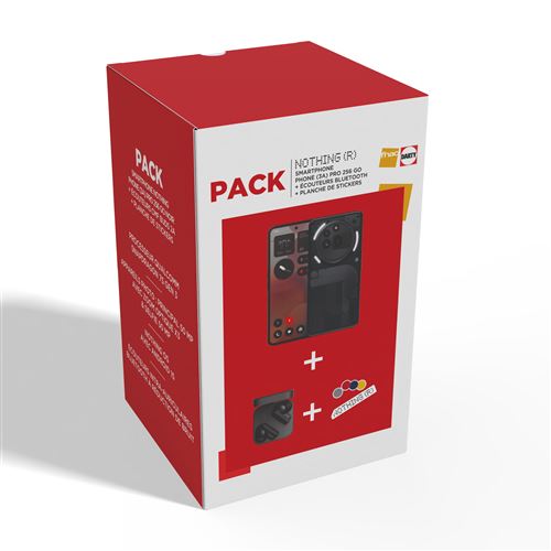 Pack Smartphone Nothing Phone 3a Pro 6,77" 5G Double nano SIM 256 Go Noir + Ecouteurs Bluetooth CMF by Nothing Buds Pro 2 Noir + Planche de stickers État correct N/A reconditionné disponible sur Fnac