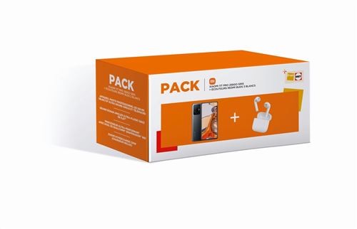 Pack Smartphone Xiaomi 11T Pro 6.67" 5G Double SIM 256 Go Gris comète + Ecouteurs intra-auriculaire Bluetooth Xiaomi Redmi Buds 3 avec réduction du bruit Blanc État correct Xiaomi reconditionné disponible sur Fnac