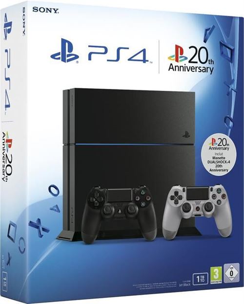 Pack Sony Console PS4 1 To Noire + 2ème Manette Dual Shock 4 20ème Anniversaire État correct - 575,47 € Pack Sony Console PS4 1 To Noire + 2ème Manette Dual Shock 4 20ème Anniversaire État correct Sony reconditionné disponible sur Fnac