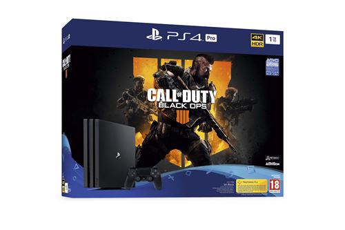 Pack Sony Console PS4 Pro 1 To Noir + Call of Duty Black Ops 4 État correct reconditionné disponible sur Fnac
