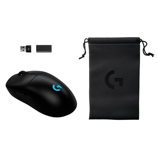 Pack Souris gaming sans fil Logitech G PRO 2 Lightspeed Noir + Dongle 8K + Pochette État correct Logitech reconditionné disponible sur Fnac