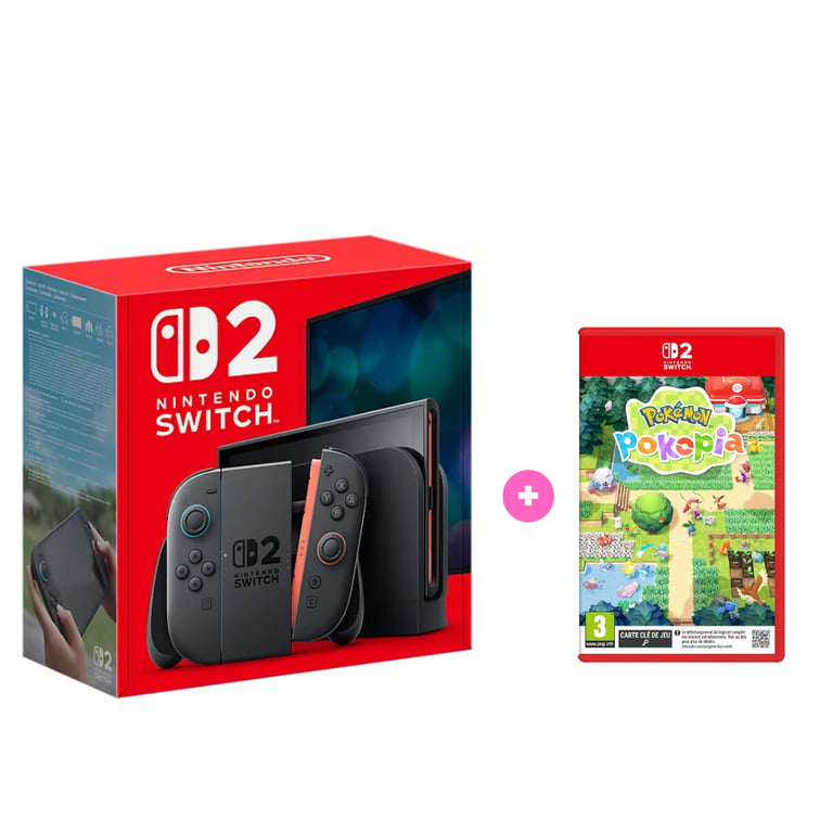 Pack Switch 2 & Pokopia - Console de jeu portable (7,9 ) 256Go, Noir - Très bon état Très bon état Nintendo reconditionné disponible sur Pixmania