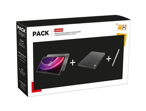 Pack Tablette Tactile Lenovo Tab P11 11.5"" 2ème génération 128 Go Noir + Stylet + Coque de protection État correct Lenovo reconditionné disponible sur Fnac