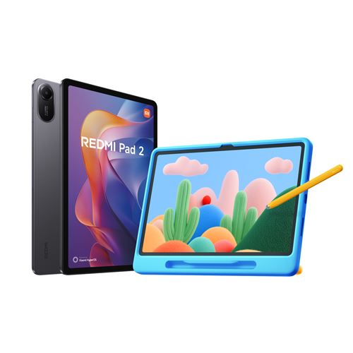 Pack Tablette Tactile Xiaomi Redmi Pad 2 Play 11" 128 Go Gris + coque et stylet enfant État correct Xiaomi reconditionné disponible sur Fnac