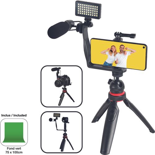 Pack Vlogger Essentiel Movin Photo Noir État correct reconditionné disponible sur Fnac