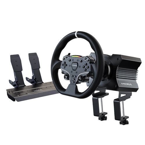 Pack volant gaming et pédales Moza R5 Racing Simulator Noir pour PC État correct reconditionné disponible sur Fnac