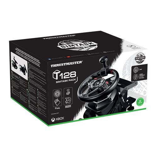Pack Volant gaming Thrustmaster T128 SimTask pour Xbox et PC + Système d'attache Steering Kit pour jeux de simulation État correct Thrustmaster reconditionné disponible sur Fnac