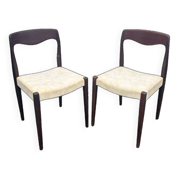 Paire de chaises en teck scandinaves Bon état reconditionné (offre indisponible)