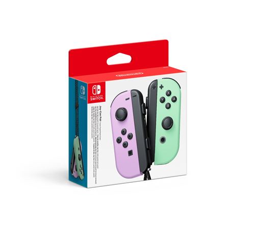 Paire de manettes Joy-con Nintendo Switch Violet pastel et Vert pastel État correct Nintendo reconditionné disponible sur Fnac