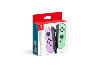 Paire de manettes Joy-con Switch Violet pastel et Vert pastel Très bon état Nintendo reconditionné disponible sur Darty