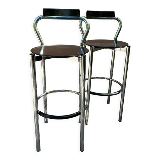 Paire tabouret bar calligaris argent Bon état reconditionné disponible sur Rakuten