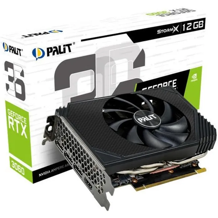 Palit GeForce RTX 3060 StormX Reconditionné - 349,90 € Palit GeForce RTX 3060 StormX Reconditionné Nvidia reconditionné disponible sur Cdiscount Seconde Vie
