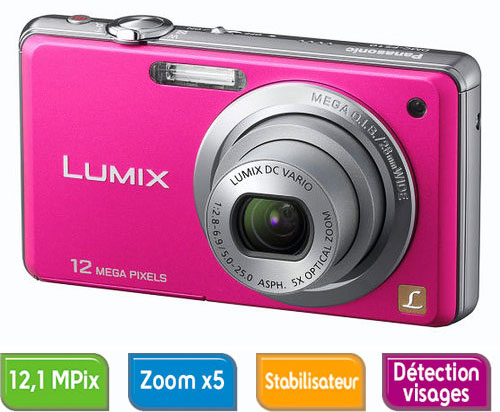 Panasonic Lumix DMC-FS10 EF Rose État correct Panasonic reconditionné disponible sur Fnac