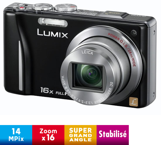 Panasonic Lumix DMC-TZ20 EF-K Noir État correct Panasonic reconditionné disponible sur Fnac