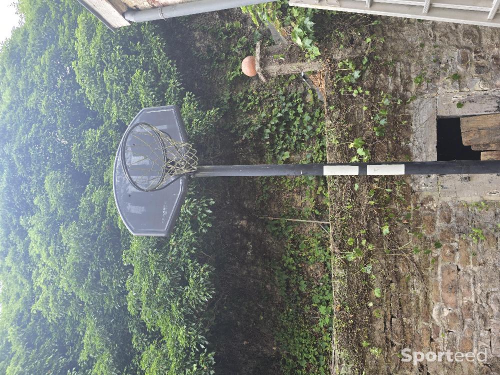 Panier de basket sur support reglable en hauteur et roulettes max 3,10m Très bon état reconditionné disponible sur Sporteed