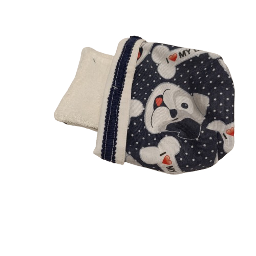 Voir photo 3 de Panier en coton motif chien et ses 10 lingettes lavables Panier en coton motif chien et ses 10 lingettes lavables reconditionné photo 3