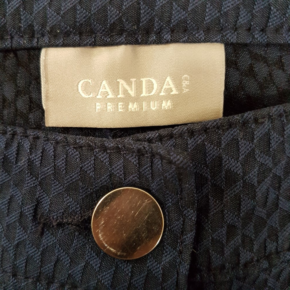 Voir photo 7 de Pantalon bleu et noir - CANDA - Taille 38 Pantalon bleu et noir - CANDA - Taille 38 Bon état reconditionné photo 7