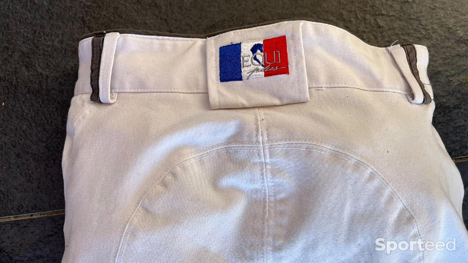 Pantalon d’équitation Equiplus blanc Très bon état reconditionné disponible sur Sporteed