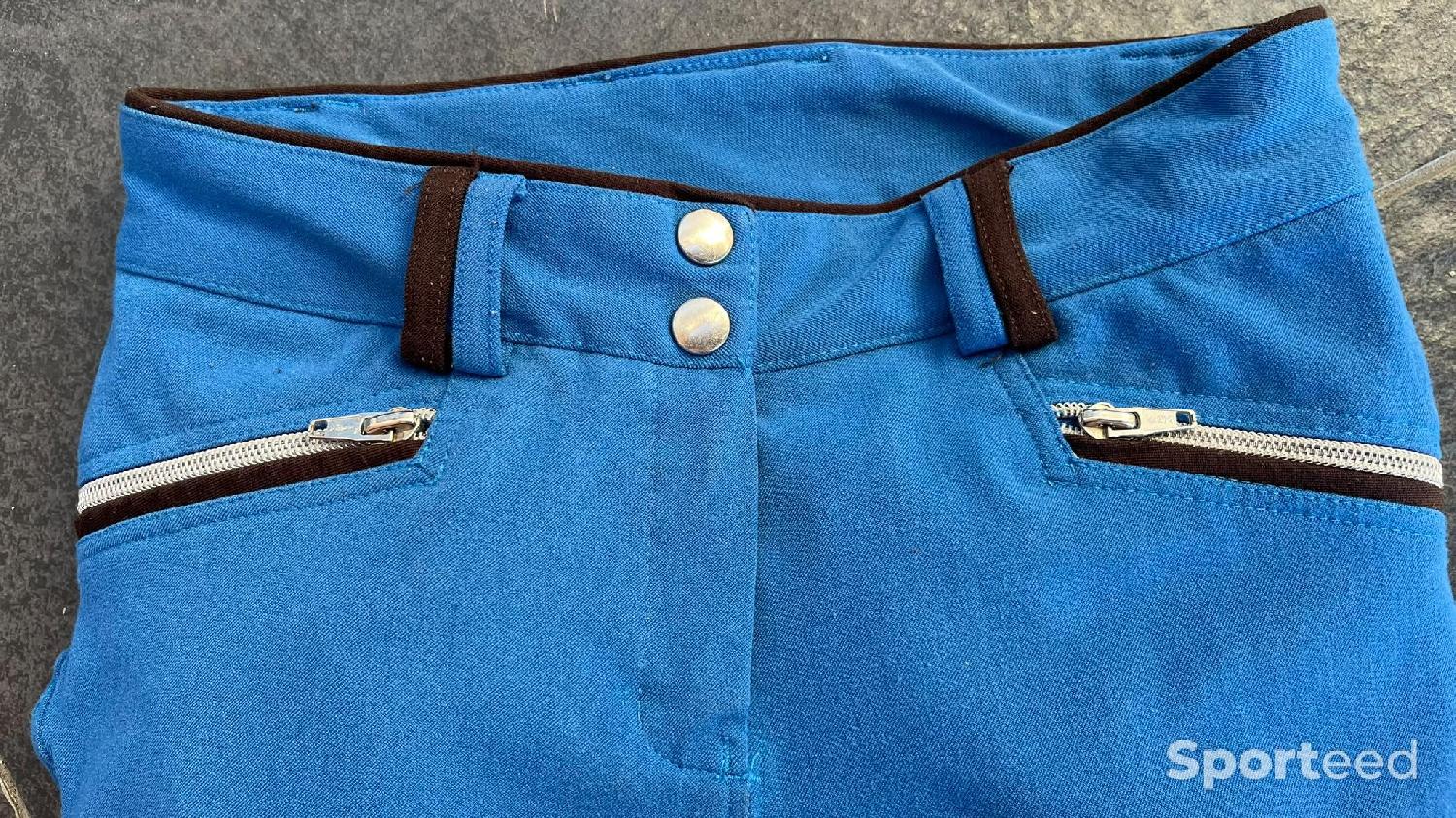 Pantalon d’équitation Equiplus bleu roi Très bon état reconditionné disponible sur Sporteed