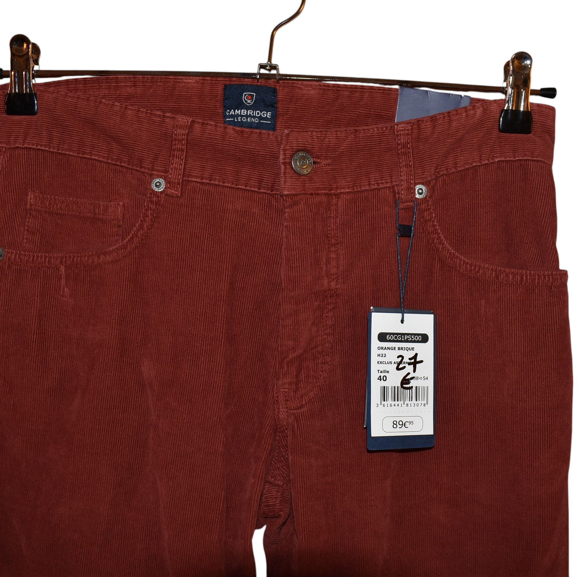 Voir photo 3 de Pantalon en velours pour homme - CAMBRIDGE LEGEND Pantalon en velours pour homme - CAMBRIDGE LEGEND Parfait état reconditionné photo 3
