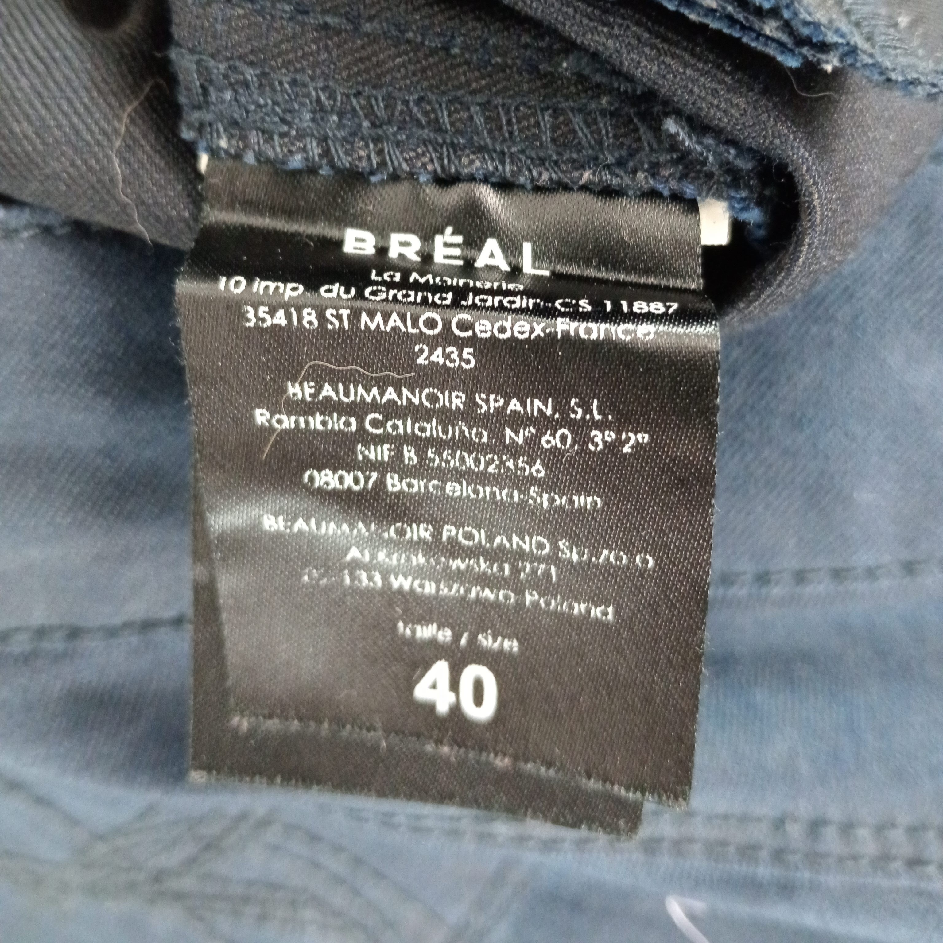 Voir photo 9 de Pantalon - femme - marque Bréal - coupe longue - couleur bleu marine - taille L (40) Pantalon - femme - marque Bréal - coupe longue - couleur bleu marine - taille L (40) Très bon état reconditionné photo 9