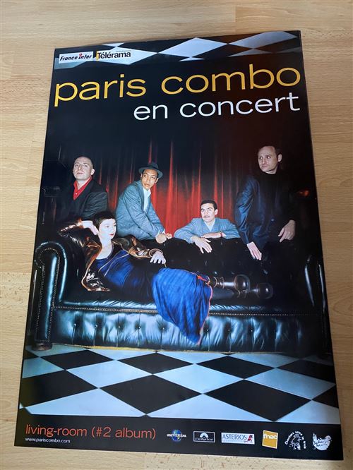 Paris Combo - en concert - Living-Room - 40x60cm - Affiche État correct N/A reconditionné disponible sur Fnac