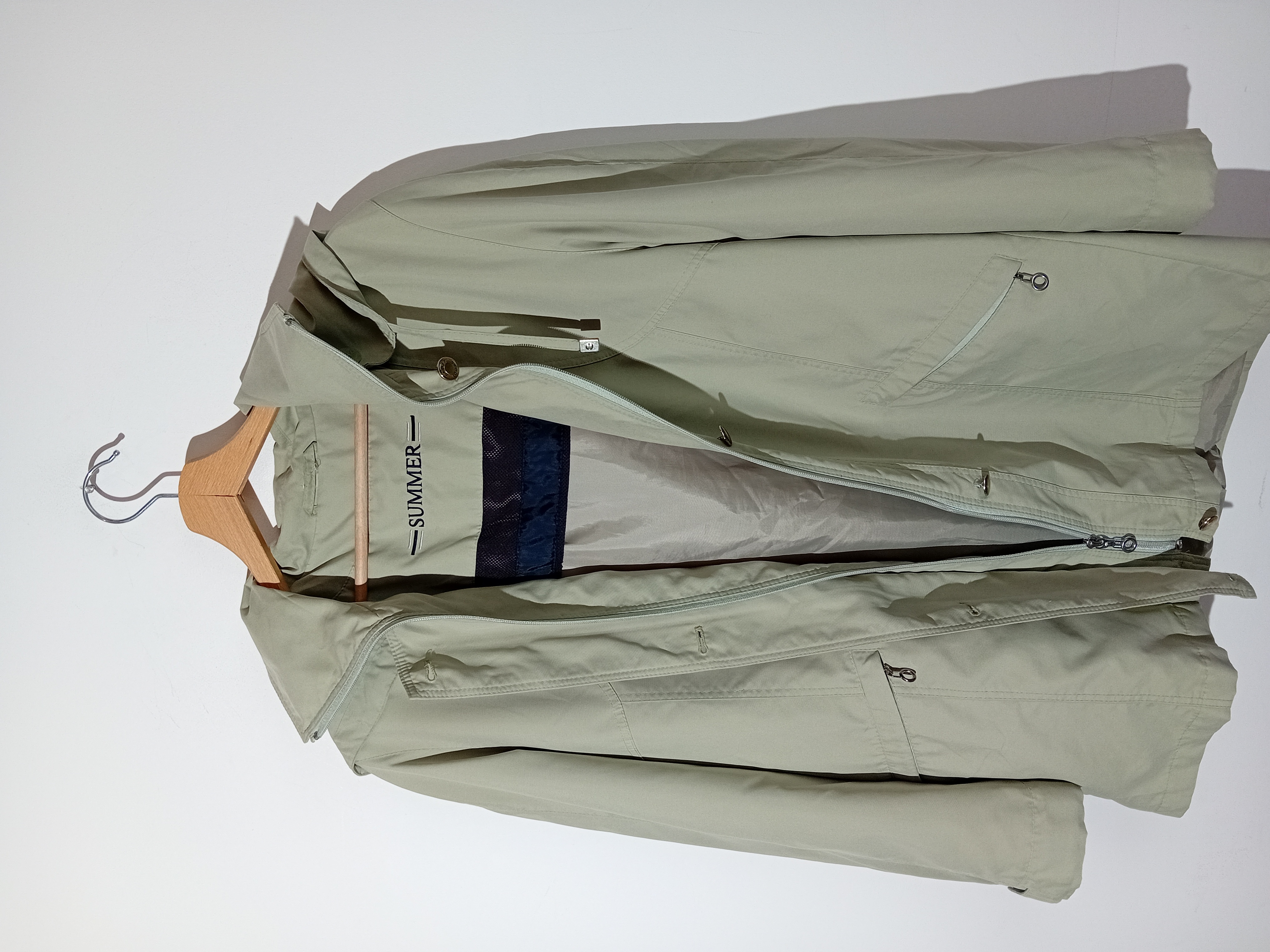 Voir photo 5 de Parka Imperméable Summer Kaki Clair À Capuche Zippée M (T5666) Parka Imperméable Summer Kaki Clair À Capuche Zippée M (T5666) Bon état reconditionné photo 5