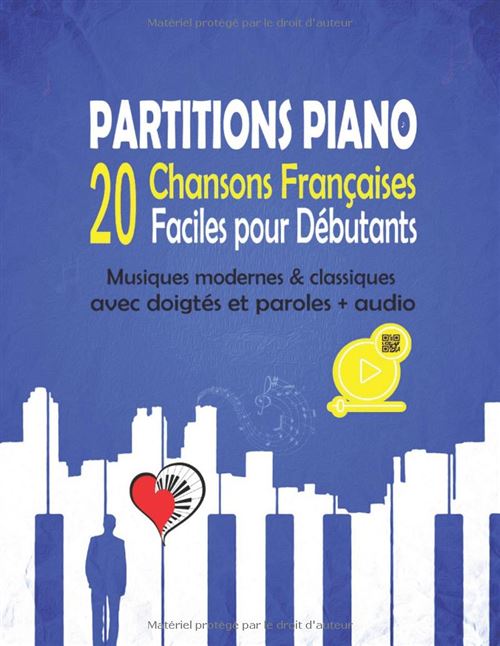 Partition piano Narratik - 20 chansons françaises modernes et classiques avec doigtés et audio - 84 pages État correct reconditionné disponible sur Fnac