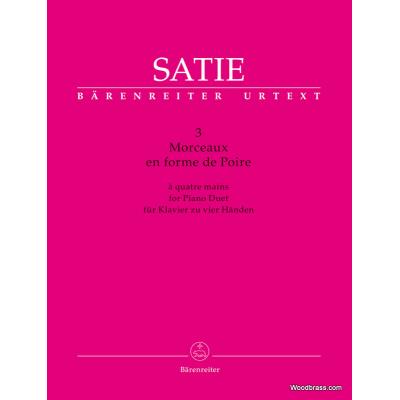 Partitions classique BARENREITER SATIE E. - TROIS MORCEAUX EN FORME DE POIRE - PIANO 4 MAINS Piano État correct reconditionné disponible sur Fnac